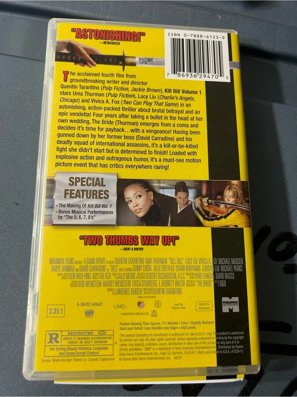 Sony PSP UMD Kill Bill Volume 1 Yellow